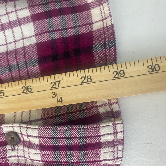 Duluth Trading Womens Plaid Flannel Shirt XL Button-Up Casual Comfy Soft - Picture 7 of 8
